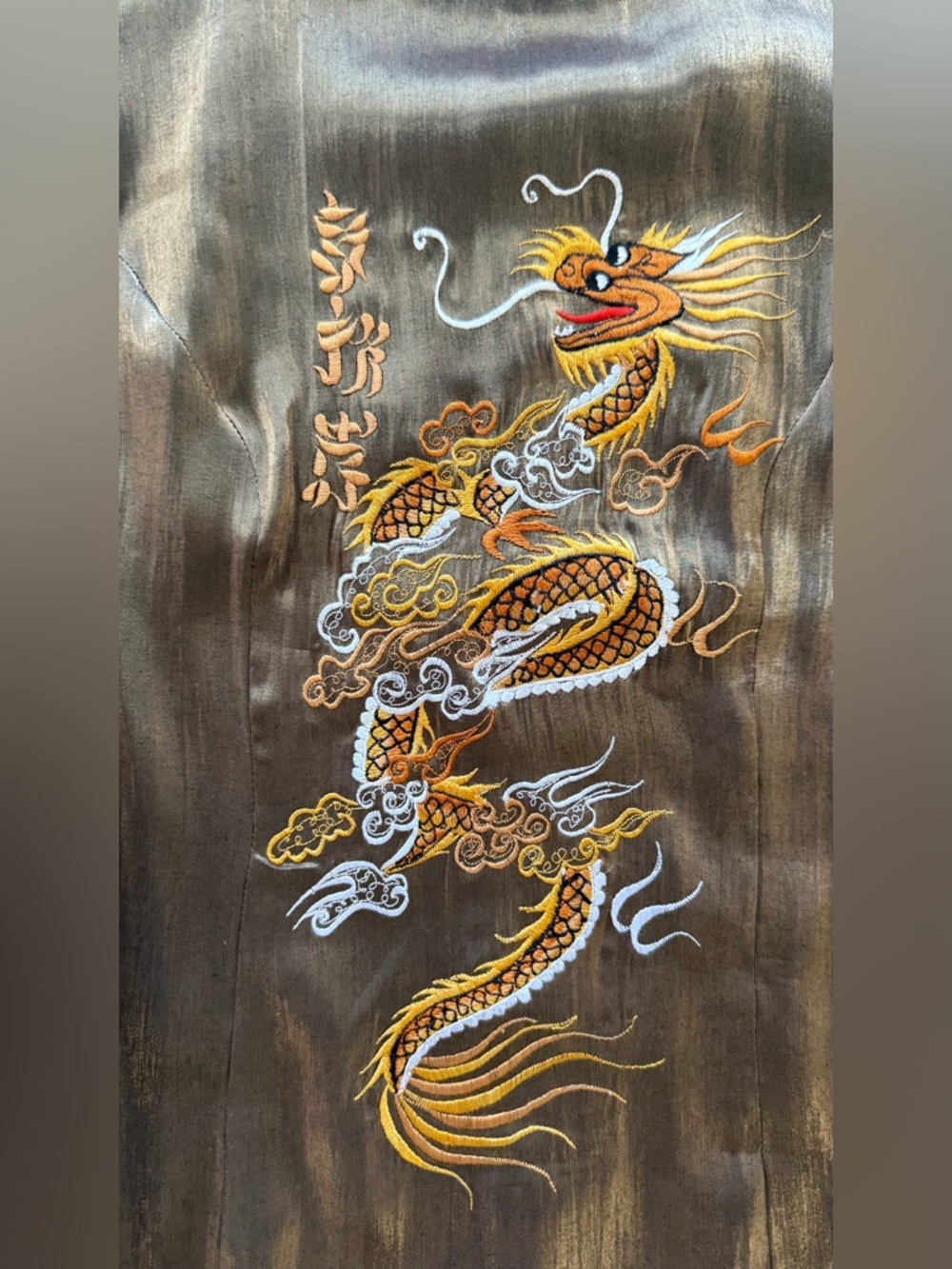 Y2K Asian Dragon Metallic Top - Picture 10 of 11